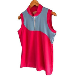 Sport Haley Athletic Golf Polo Shirt Size Large Pink/Blue